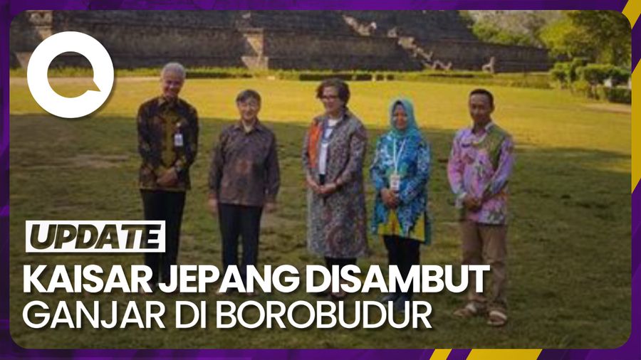 Momen Kaisar Jepang Naruhito Kunjungi Candi Borobudur