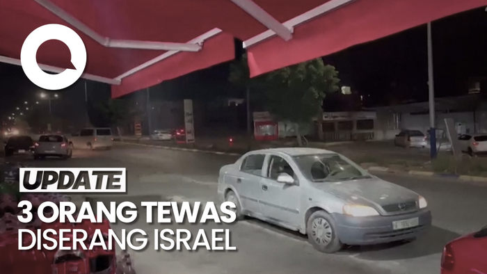 Momen Mencekam Drone Israel Tembaki Mobil di Tepi Barat