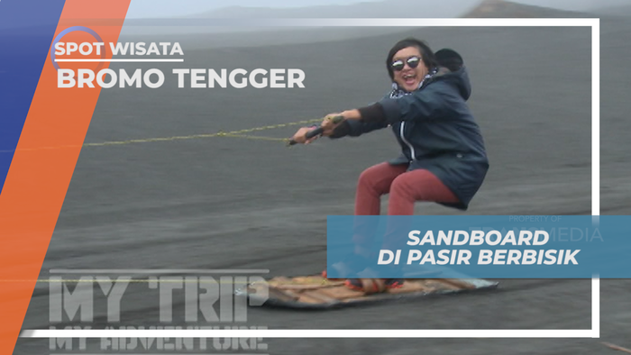 Sensasi Mencoba Serunya Sandboard di Pasir Berbisik, Bromo
