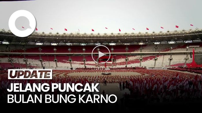 Persiapan Acara Puncak Bulan Bung Karno di GBK