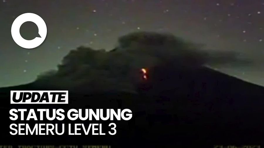 Gunung Semeru Luncurkan Awan Panas Guguran Sejauh 3,5 Km