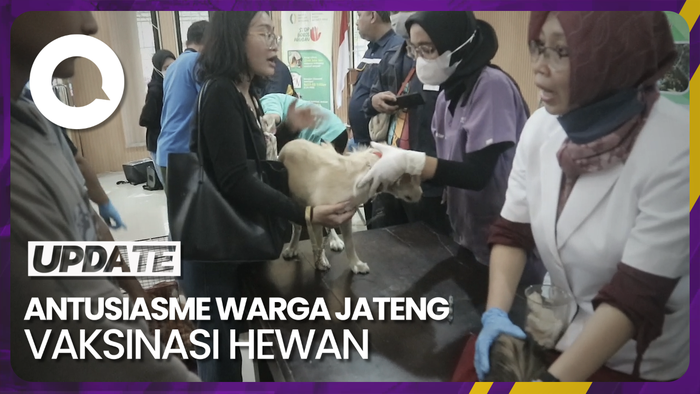 Demi Bebas Rabies, Ratusan Peliharaan Warga Jateng Divaksinasi