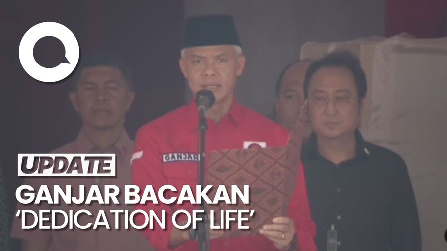 Momen Ganjar Pranowo Bacakan Dedication of Life Bung Karno