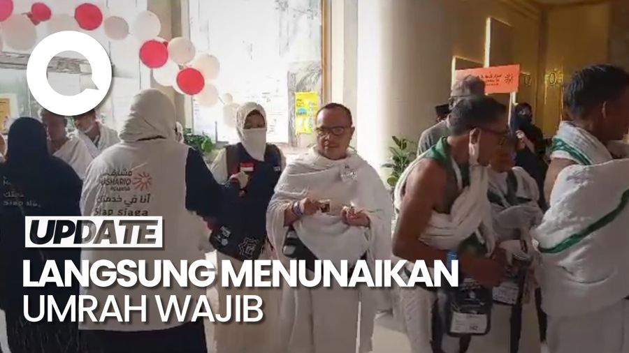 Momen Kedatangan Kloter Terakhir Jemaah Haji RI di Makkah