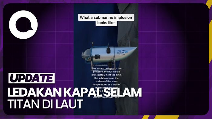 Ilustrasi Meledaknya Kapal Selam Wisata Titanic di Laut