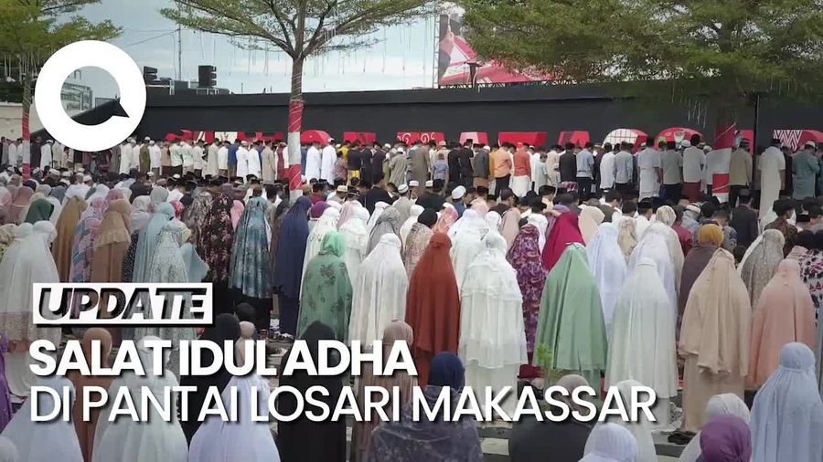 Jemaah Muhammadiyah di Makassar Gelar Salat Idul Adha di Pantai Losari