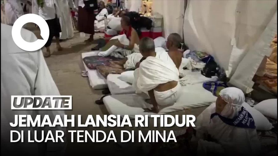 Penampakan Jemaah Lansia RI Terlantar Tidur di Luar Tenda di Mina