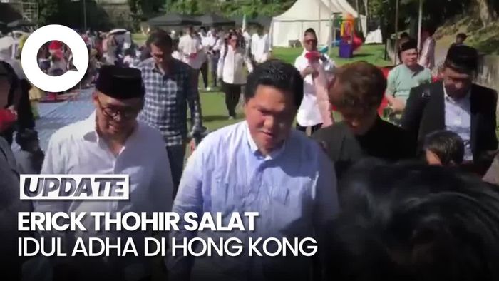 Kunker Ke Hong Kong, Erick Thohir Salat Idul Adha dengan Ratusan WNI