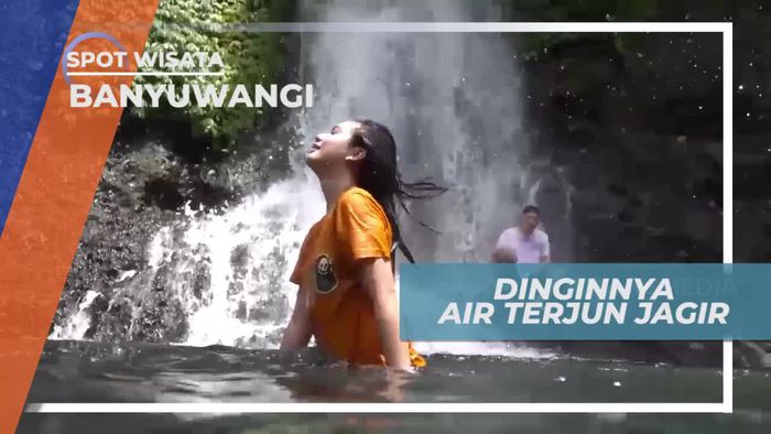 Seru-seruan Bermain di Bawah Air Terjun Jagir Banyuwangi