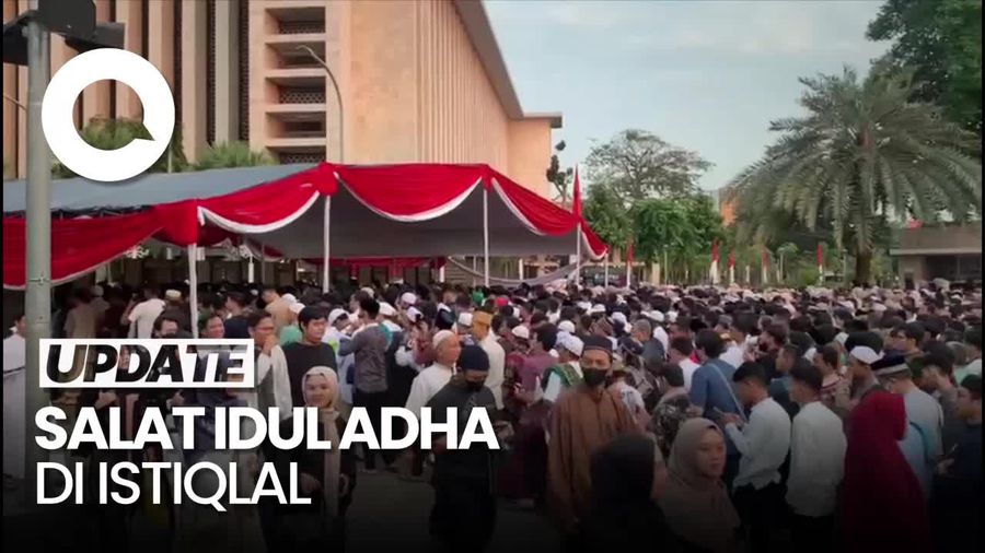 Suasana Jelang Salat Idul Adha di Masjid Istiqlal Jakarta