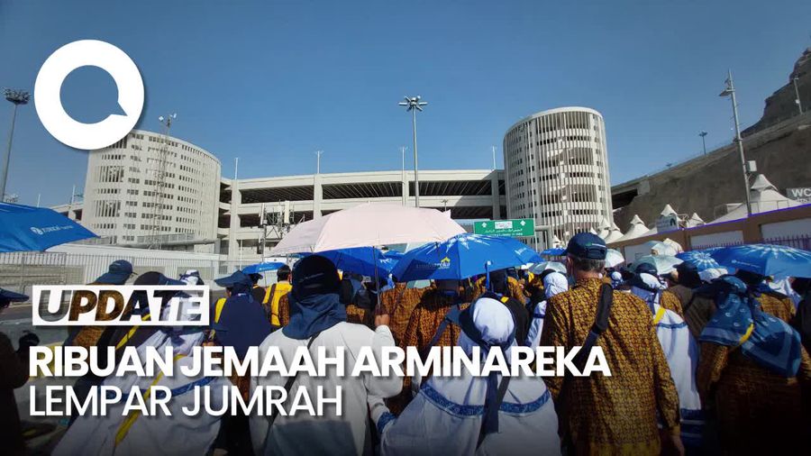 Penampakan Ribuan Jemaah Arminareka Lempar 3 Jumrah