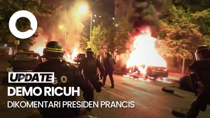 Macron Bicara soal Demo Ricuh di Prancis Akibat Polisi Tembak Mati ABG