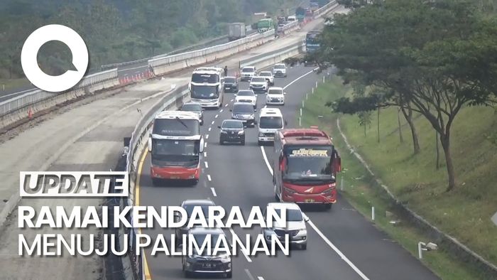 Arus Kendaraan di Tol Cipali Arah Palimanan Padat