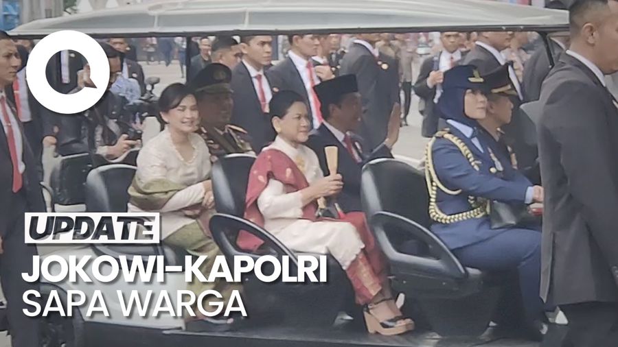 Momen Jokowi-Kapolri Sapa Warga di GBK