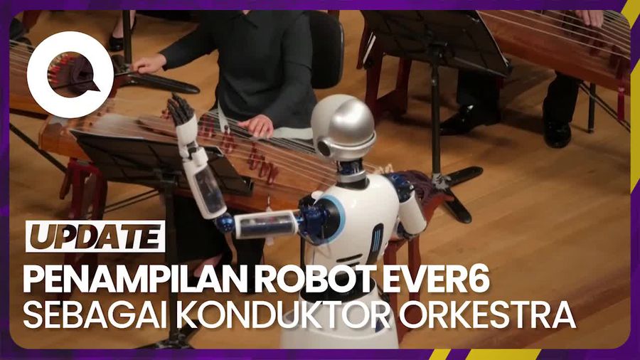 Robot Humanoid Pimpin Pertunjukkan Orkestra Nasional di Korea Selatan