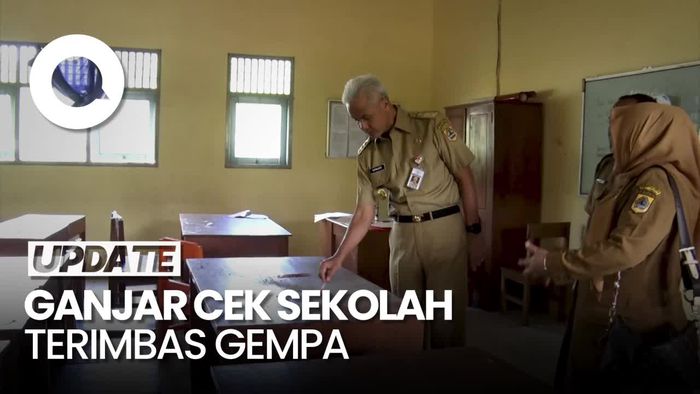 Cek Sekolah Terdampak Gempa Bantul, Ganjar: Evaluasi Konstruksinya