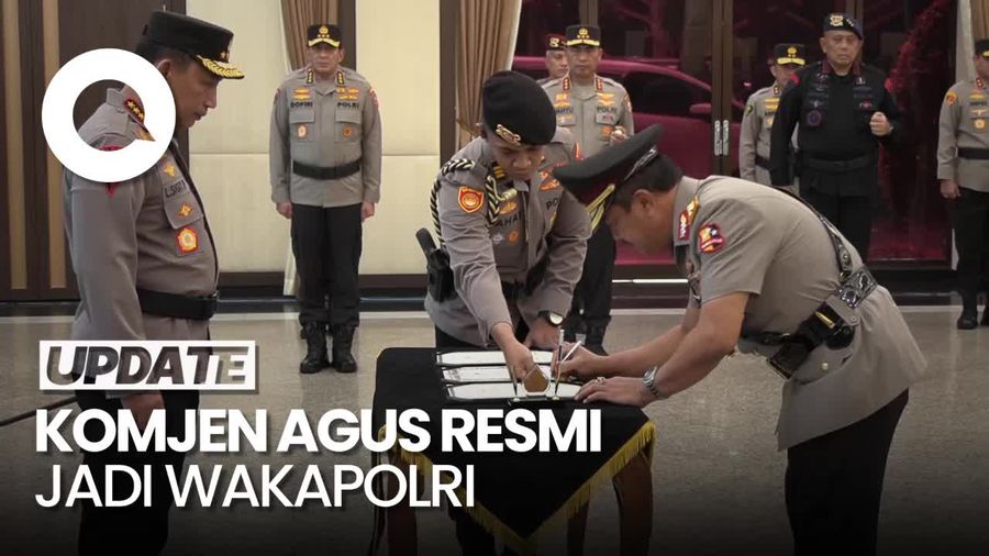 Momen Kapolri Lantik Komjen Agus Andrianto Jadi Wakapolri