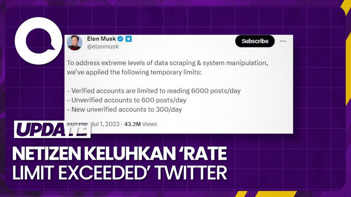 Rate Limit Exceeded Twitter yang Bikin Geger