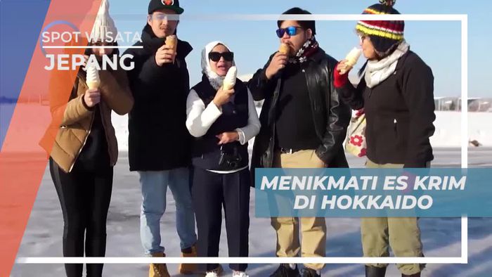 Menikmati Kesegaran Es Krim Ditengah Dinginnya Kota Hokkaido Jepang