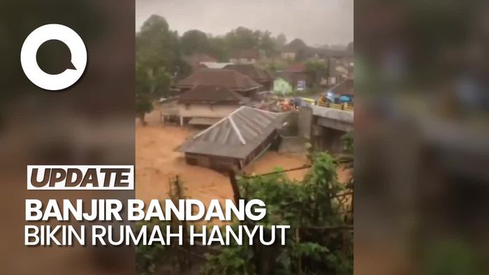 Detik-detik Rumah Hanyut gegara Banjir Bandang di OKU Selatan