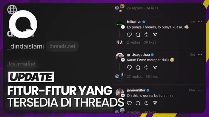 Mengintip Fitur-fitur di Threads, Apa yang Beda dari Twitter?