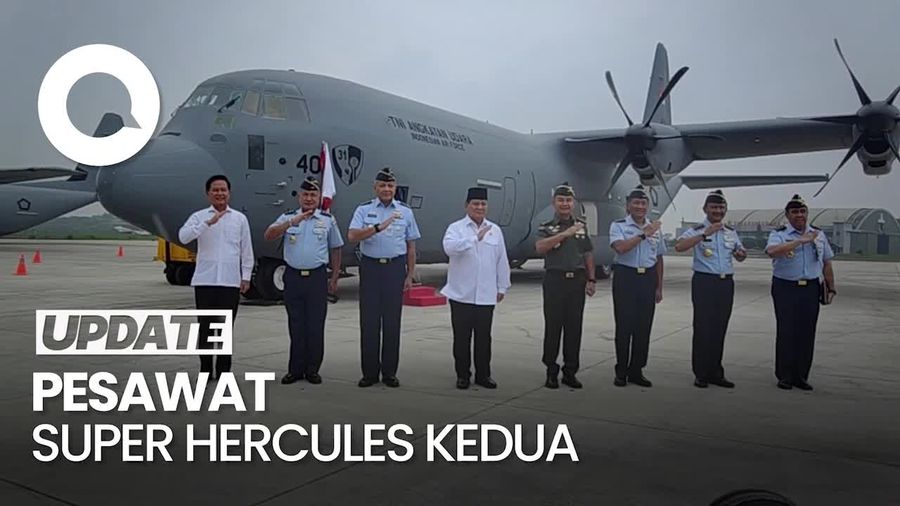 Menhan Prabowo Serahkan Pesawat Super Hercules C-130J ke TNI AU