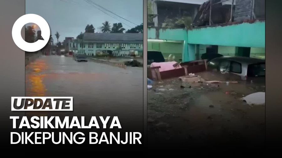 Banjir Terjang Tasikmalaya, Mobil-mobil Jadi Korbannya