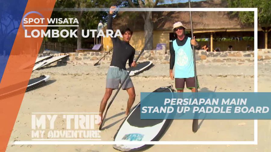 Persiapan Bermain Stand Up Paddle Board di Lombok Utara