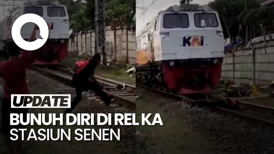Pria Tanpa Identitas Nekat Bunuh Diri di Perlintasan Stasiun Senen