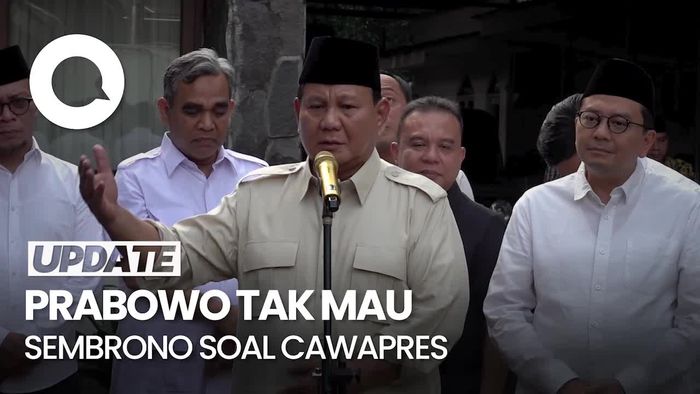 Prabowo Bicara soal Cawapres: Kita Tenang, Tak Boleh Gegabah