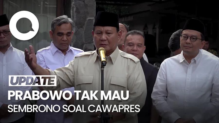 Prabowo Bicara soal Cawapres: Kita Tenang, Tak Boleh Gegabah