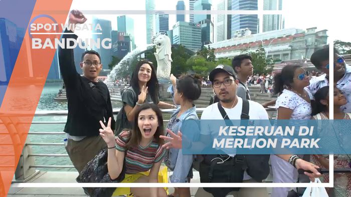 Seru-seruan Abadikan Momen di Merlion Park, Singapura