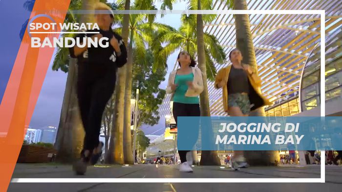 Menikmati Sore Sambil Jogging di Kawasan Marina Bay, Singapura