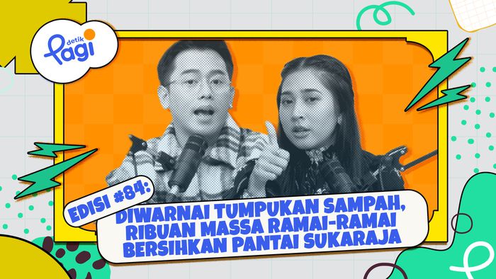 Diwarnai Tumpukan Sampah, Ribuan Massa Ramai-ramai Bersihkan Pantai Sukaraja