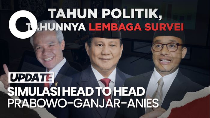 Prabowo Unggul Simulasi Head to Head Lawan Ganjar-Anies di Survei LSI