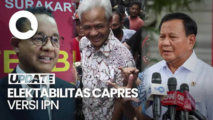 Survei Capres IPN: Prabowo 42,3 % Ganjar 37,4% dan Anies 17%