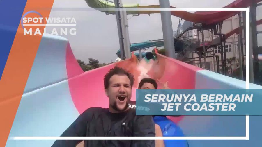 Menuruni Wahana Jet Coaster Slide Sepanjang 225 Meter, Kota Malang