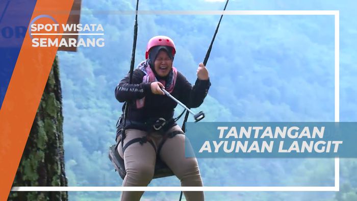 Serunya Bermain Wahana  Ayunan Langit Tantangan Cinta, Semarang