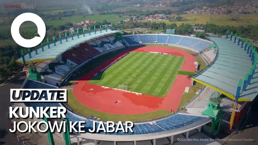  Jokowi Tinjau Stadion Si Jalak Harupat-Pantau Seleksi Timnas U-17