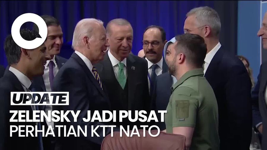 Hadiri KTT NATO, Zelensky Disambut Joe Biden-Erdogan