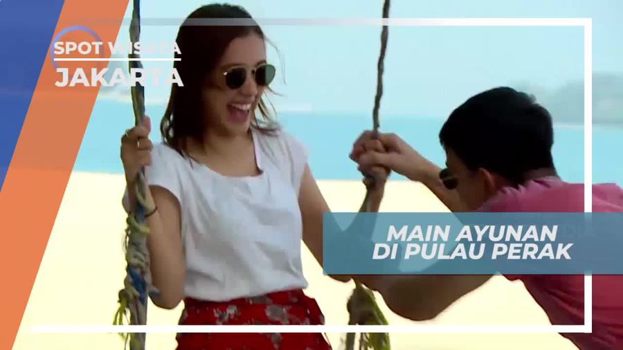 Seru-seruan Bermain Ayunan di Pulau Perak Kepulauan Seribu