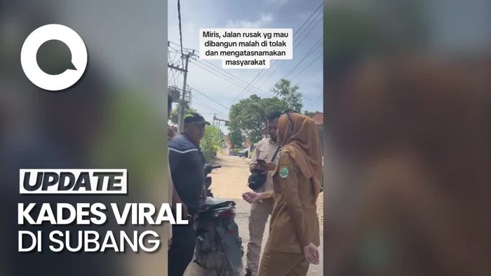 Momen Kades di Subang Lawan Pria yang Tolak Perbaikan Jalan