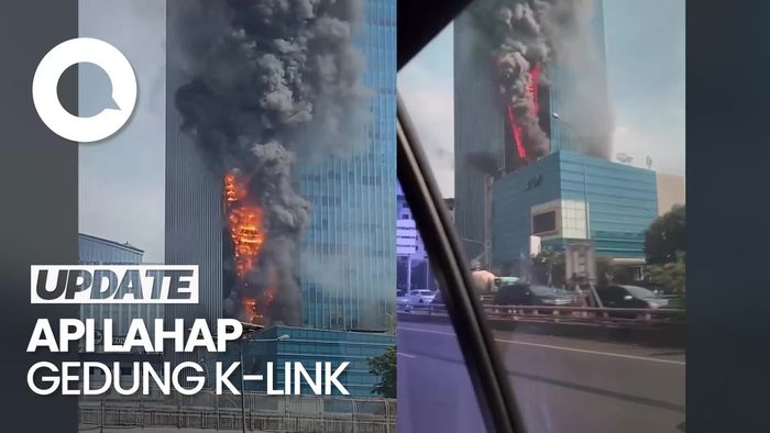 Penampakan Kobaran Api Lahap K-Link Tower!