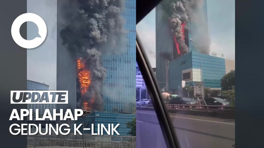Penampakan Kobaran Api Lahap K-Link Tower!