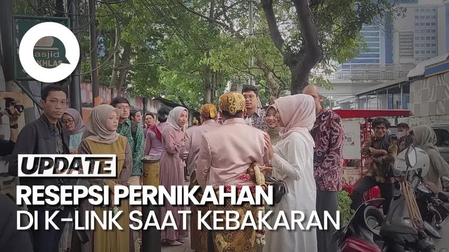 Kepanikan Saat Acara Pernikahan di K-Link Tower Imbas Kebakaran