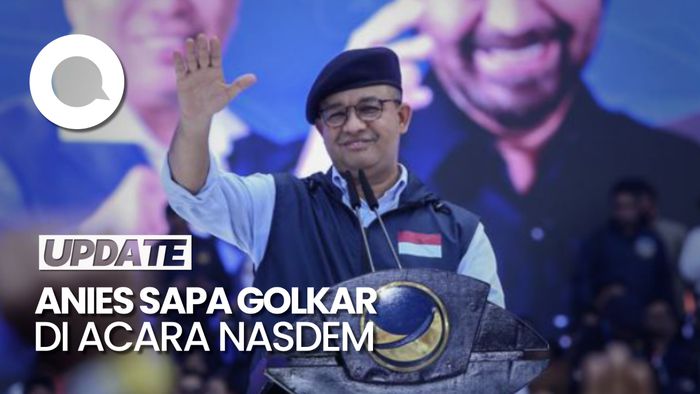 Anies Sapa Partai Golkar Sebagai Sahabat di Acara Apel Partai NasDem