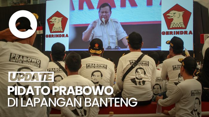 Momen Prabowo Diminta Persingkat Pidatonya Karena Sudah Siang
