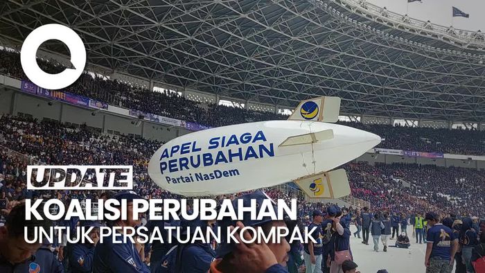 AHY-Ahmad Syaikhu Hadiri Apel Perubahan NasDem