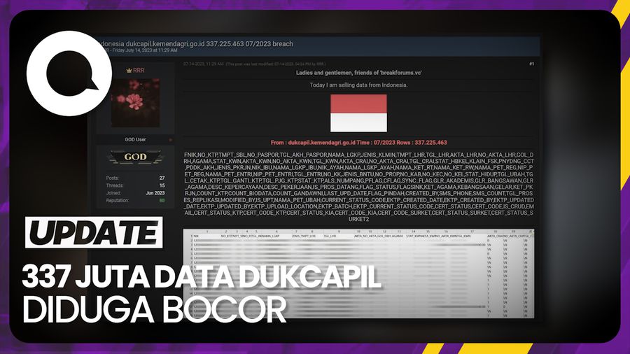 Temuan Sementara Kemendagri soal Dugaan 337 Juta Data Dukcapil Bocor