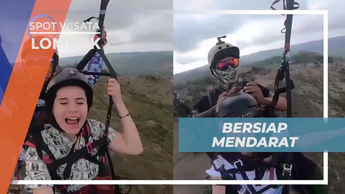 Mendarat Dengan Mulus, Keseruan Bermain Paragliding di Lombok